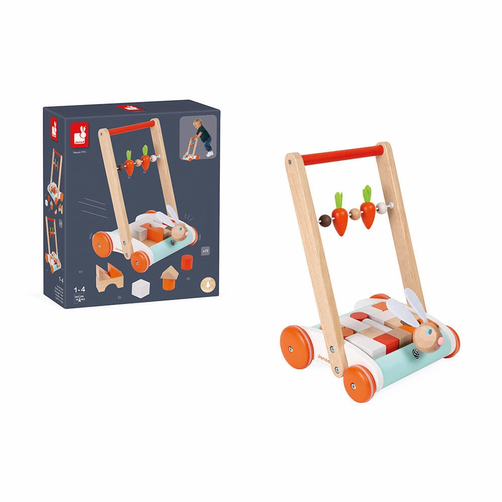 Babykids_Janod_Toys Janod Rabbit Block Cart