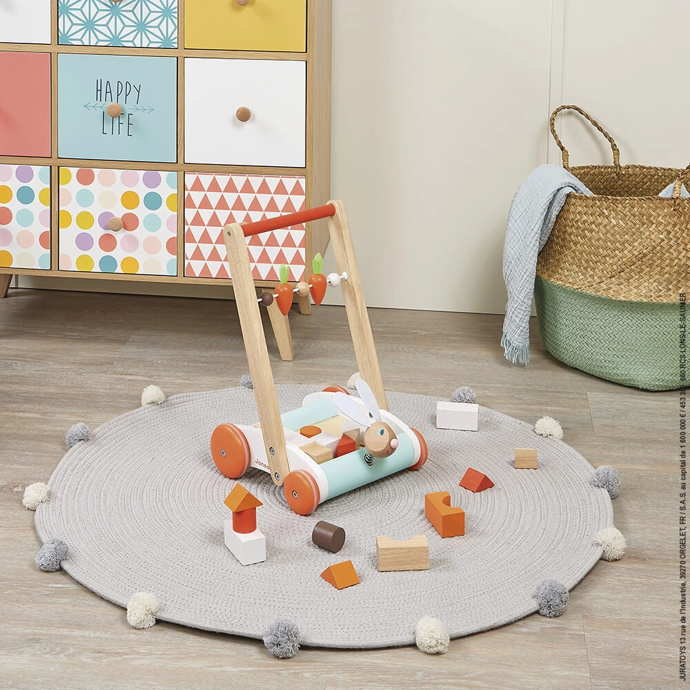 Babykids_Janod_Toys Janod Rabbit Block Cart