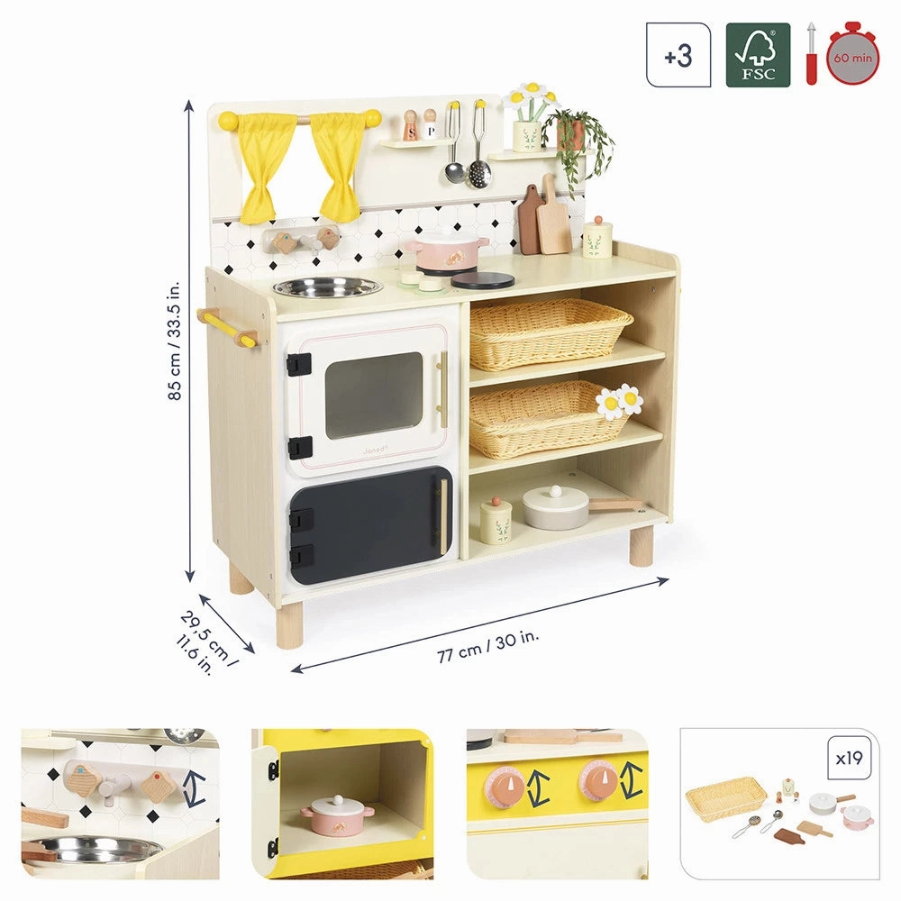 Babykids_Janod_Toys Janod Shiny Grandma - Big Equipped Kitchen