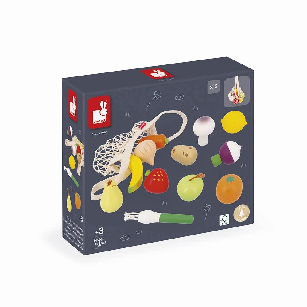 Babykids_Janod_Toys Janod Shiny Grandma - Fruits and Vegetables Net