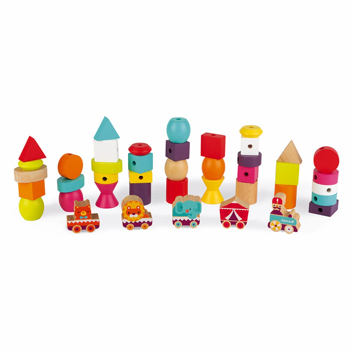 Babykids_Janod_Toys Janod Stringable Circus-Themed Beads