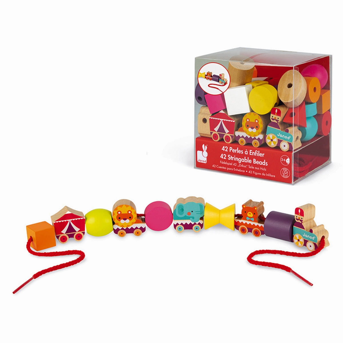 Babykids_Janod_Toys Janod Stringable Circus-Themed Beads