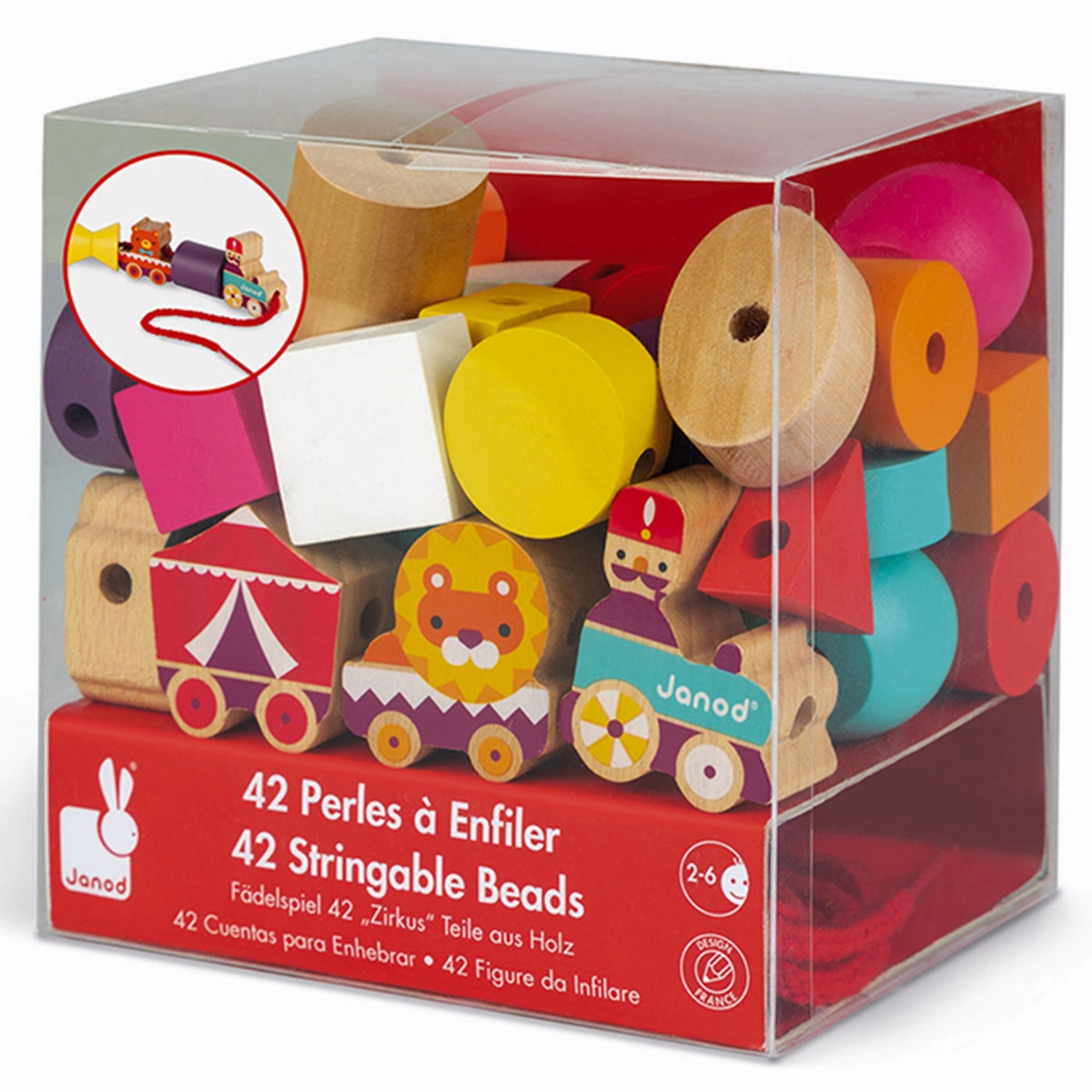 Babykids_Janod_Toys Janod Stringable Circus-Themed Beads