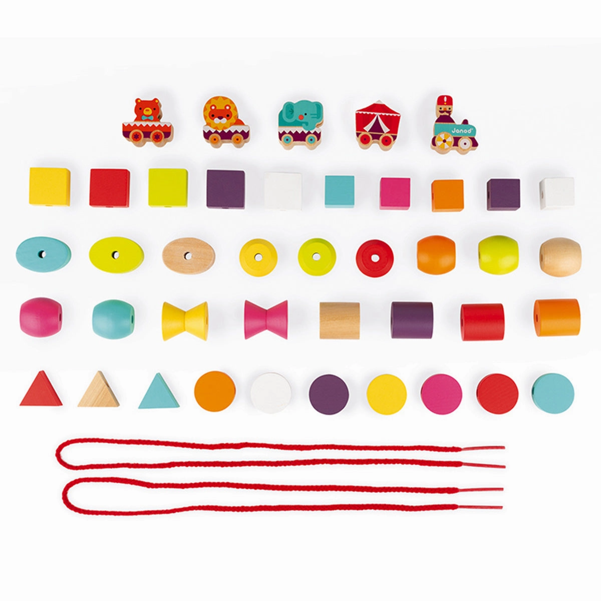 Babykids_Janod_Toys Janod Stringable Circus-Themed Beads