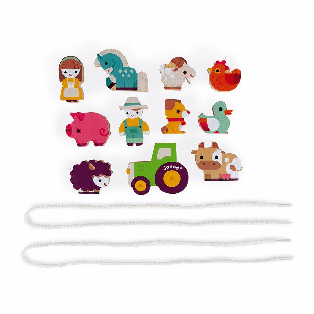 Babykids_Janod_Toys Janod Stringable Farm Themed Beads