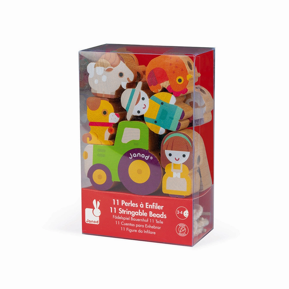 Babykids_Janod_Toys Janod Stringable Farm Themed Beads