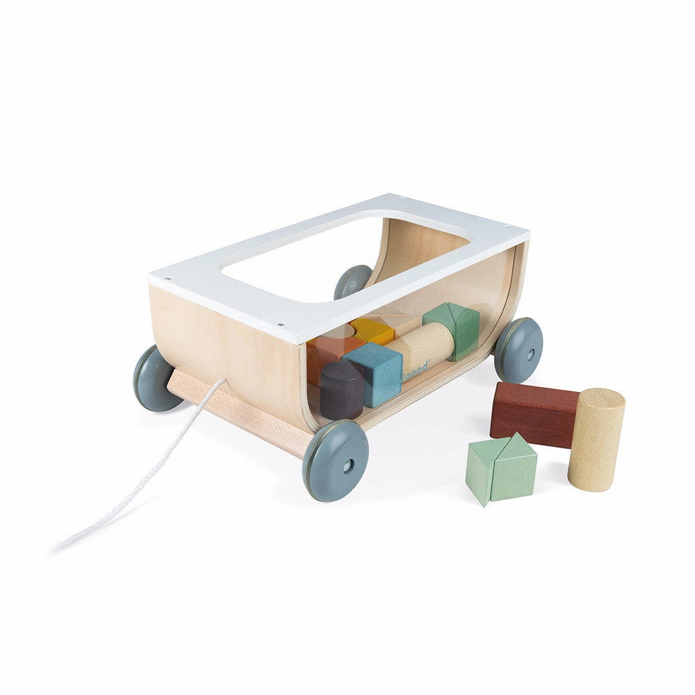 Babykids_Janod_Toys Janod Sweet Cocoon Cart with Blocks