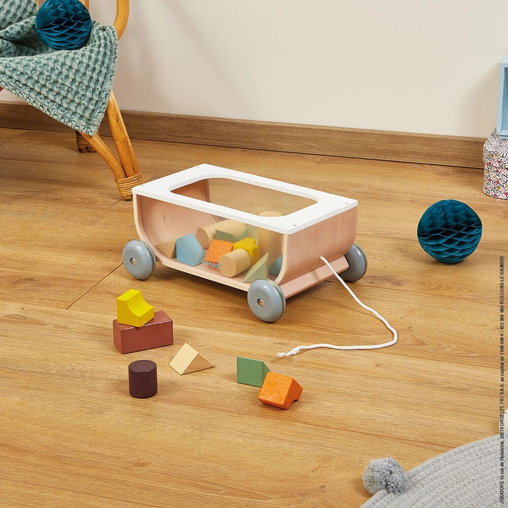 Babykids_Janod_Toys Janod Sweet Cocoon Cart with Blocks