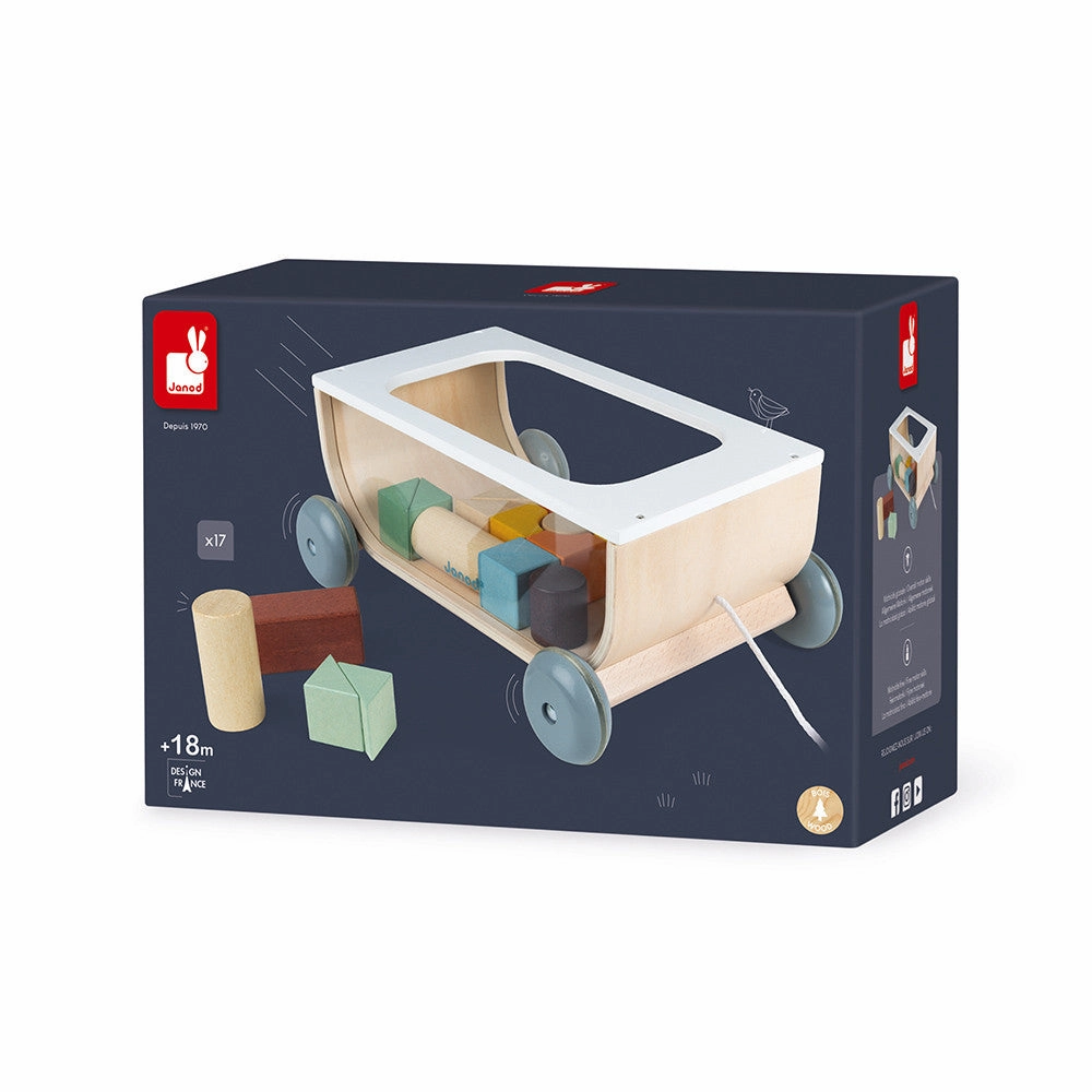 Babykids_Janod_Toys Janod Sweet Cocoon Cart with Blocks