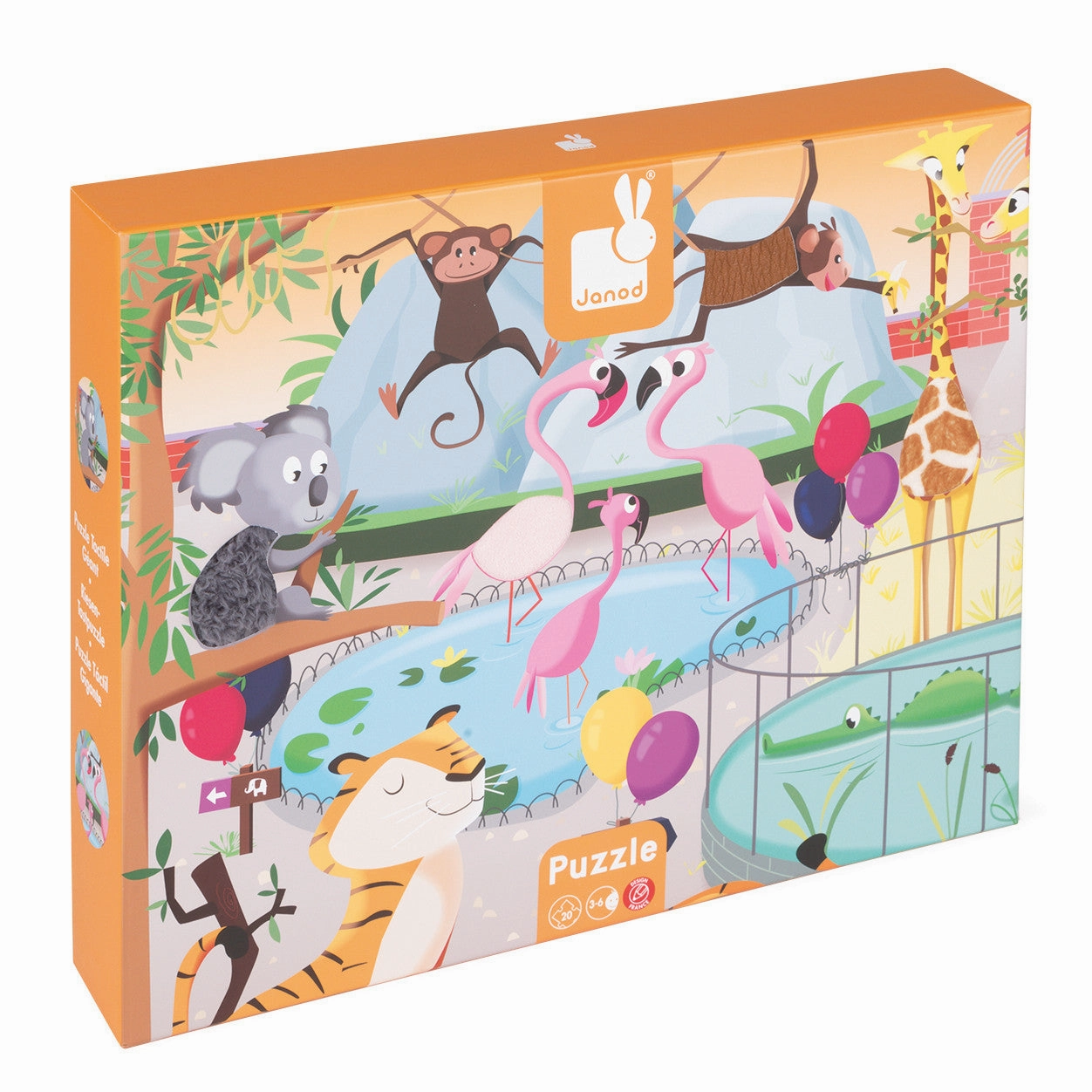 Babykids_Janod_Toys Janod Tactile Puzzle - A Day at the Zoo