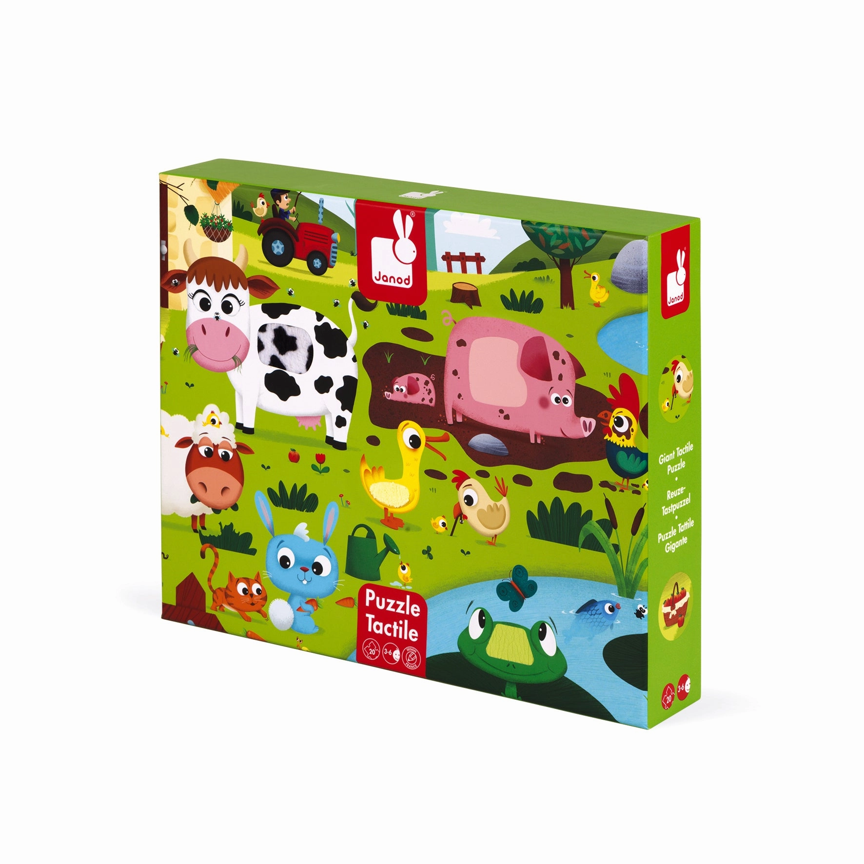 Babykids_Janod_Toys Janod Tactile Puzzle - Farm Animals