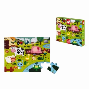 Babykids_Janod_Toys Janod Tactile Puzzle - Farm Animals