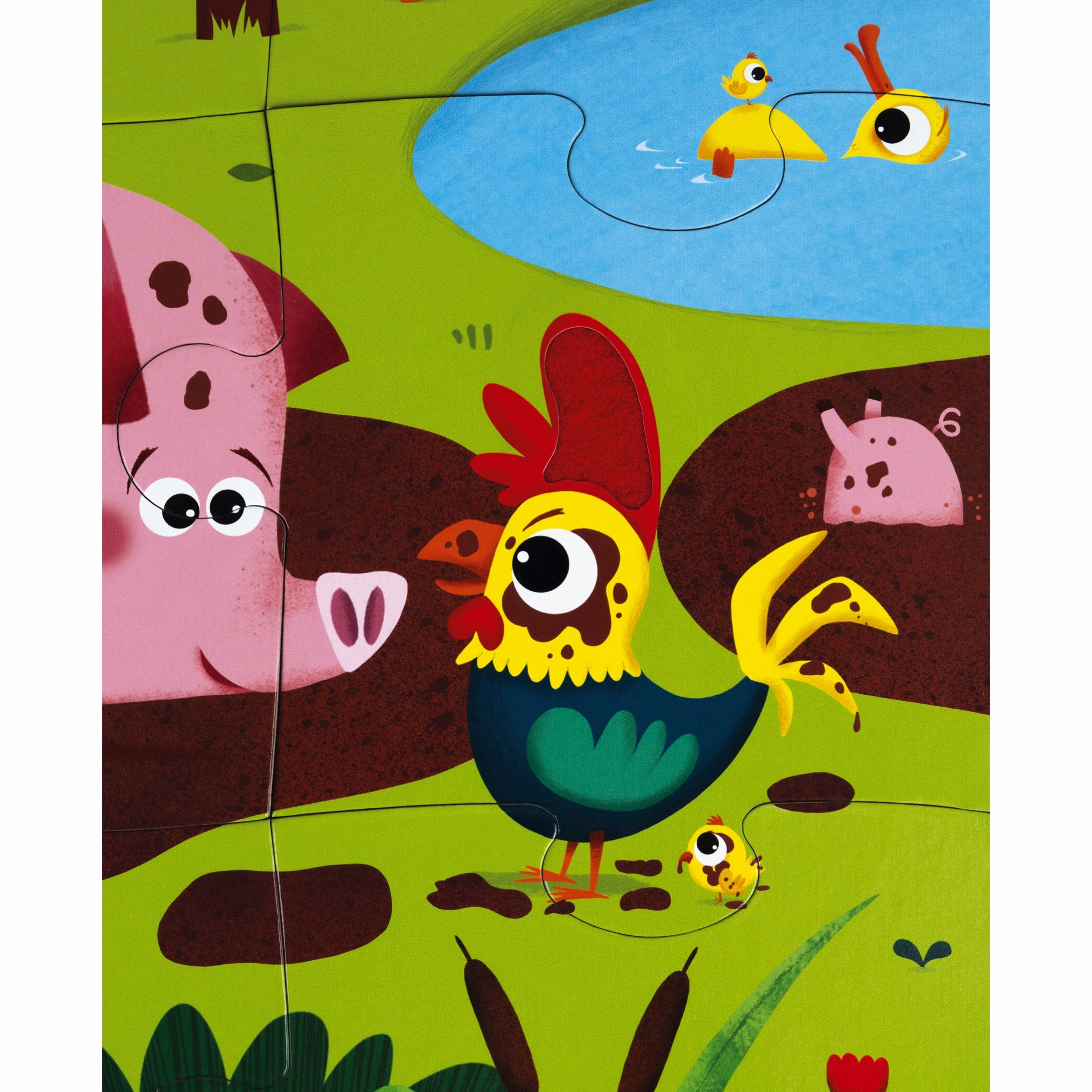 Babykids_Janod_Toys Janod Tactile Puzzle - Farm Animals