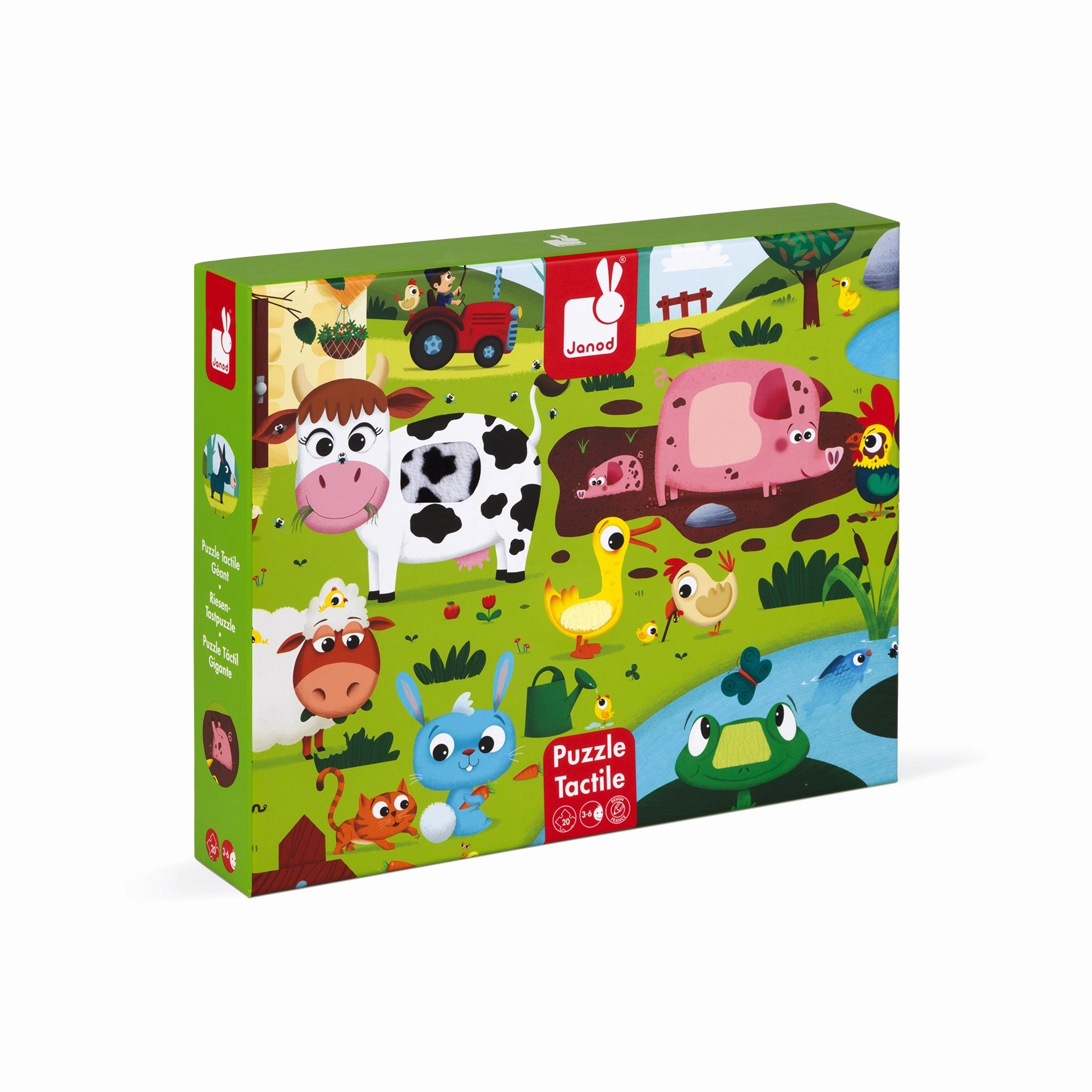 Babykids_Janod_Toys Janod Tactile Puzzle - Farm Animals