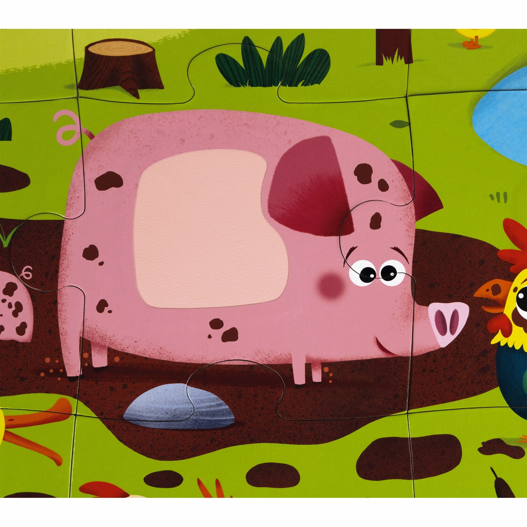 Babykids_Janod_Toys Janod Tactile Puzzle - Farm Animals