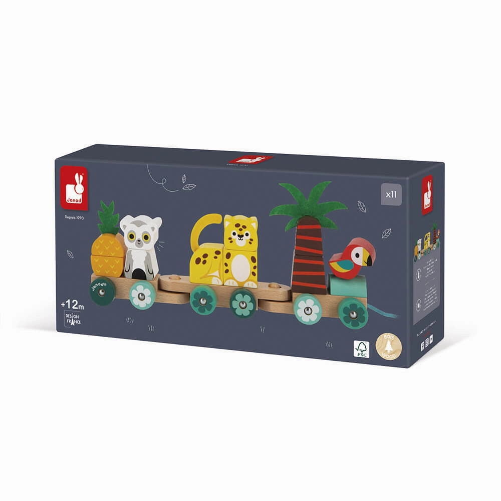 Babykids_Janod_Toys Janod Tropik - Pull - Along Tropical Train