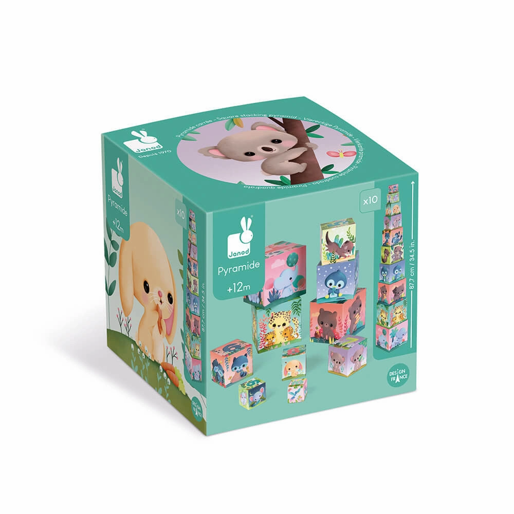Babykids_Janod_Toys Janod Ultra-Cute Animals Square Stacking
