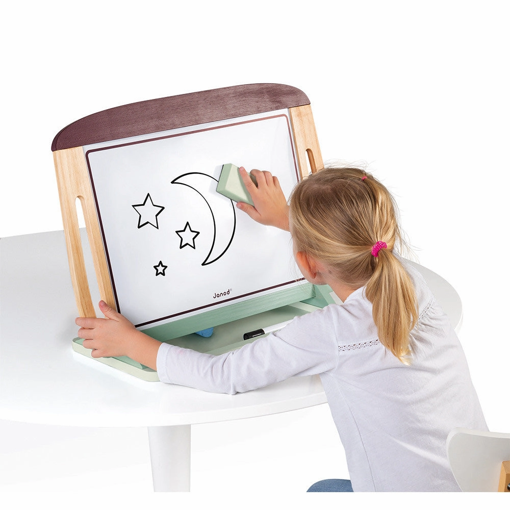 Babykids_Janod_Toys Janod White and Blackboard Table