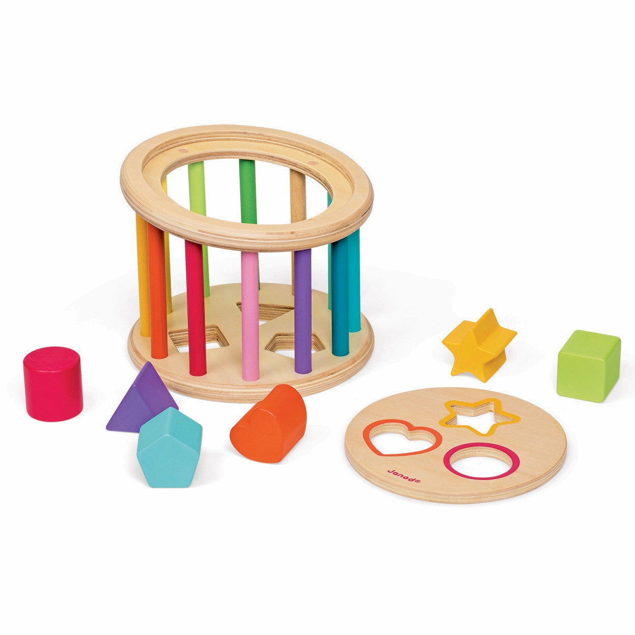 Babykids_Janod_Toys Janod Wood Shape Sorter Drum