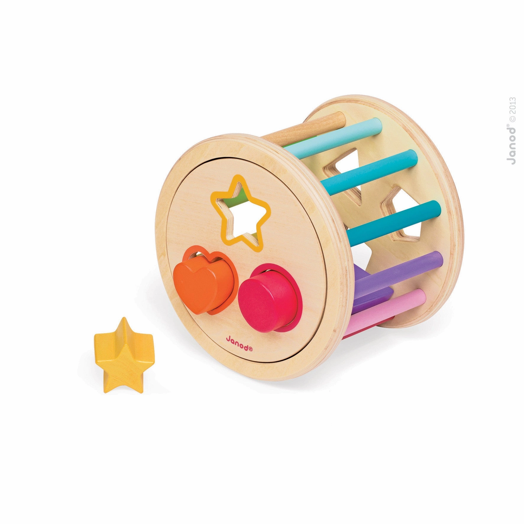 Babykids_Janod_Toys Janod Wood Shape Sorter Drum