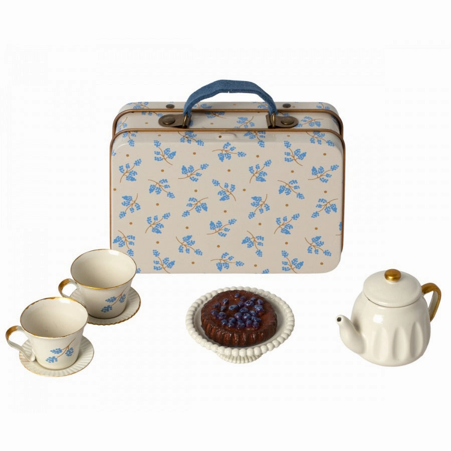 Babykids_Maileg_Toys Maileg Afternoon Treat, Mouse - Blue Madelaine