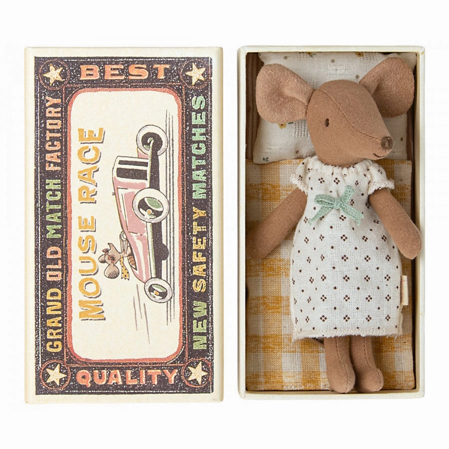 Babykids_Maileg_Toys Maileg Big Sister Mouse in Matchbox