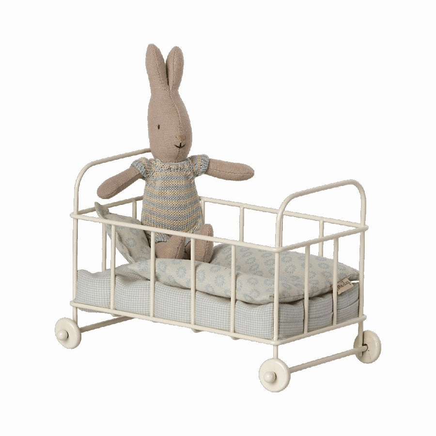 Babykids_Maileg_Toys Maileg Cot Bed, Micro - Blue