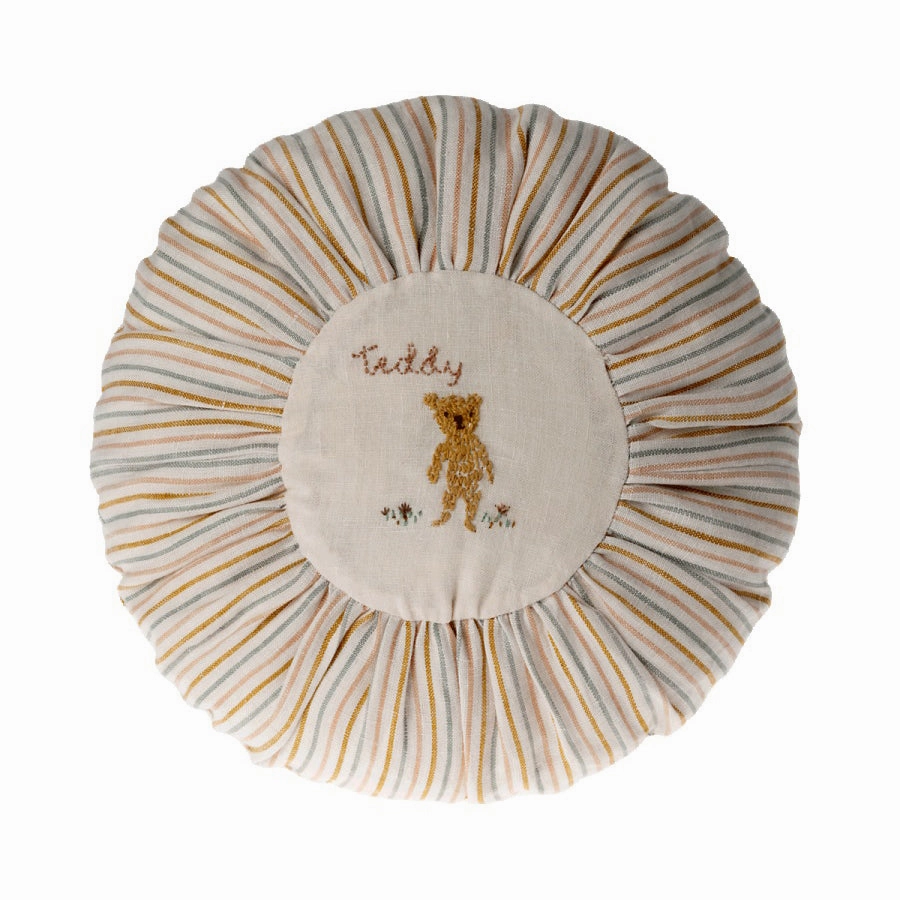 Babykids_Maileg_Toys Maileg Cushion, Round Small - Teddy, Striped