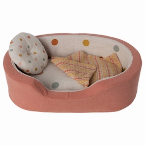 Babykids_Maileg_Toys Maileg Dog Basket - Coral