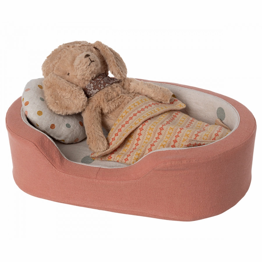 Babykids_Maileg_Toys Maileg Dog Basket - Coral