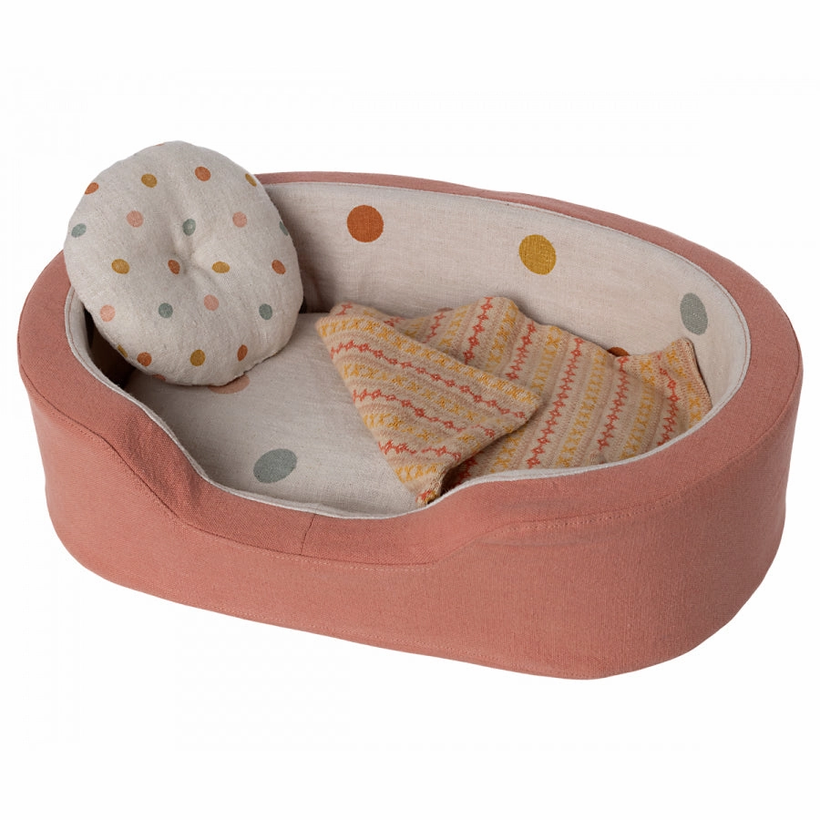 Babykids_Maileg_Toys Maileg Dog Basket - Coral