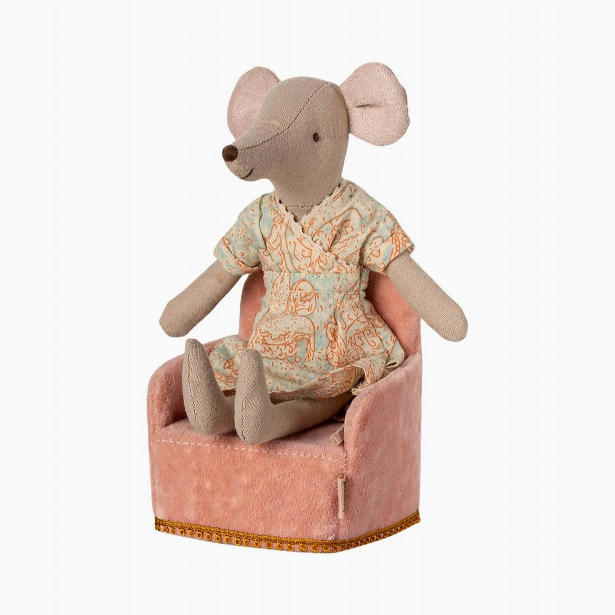 Babykids_Maileg_Toys Maileg Folding Chair, Mouse  Rose