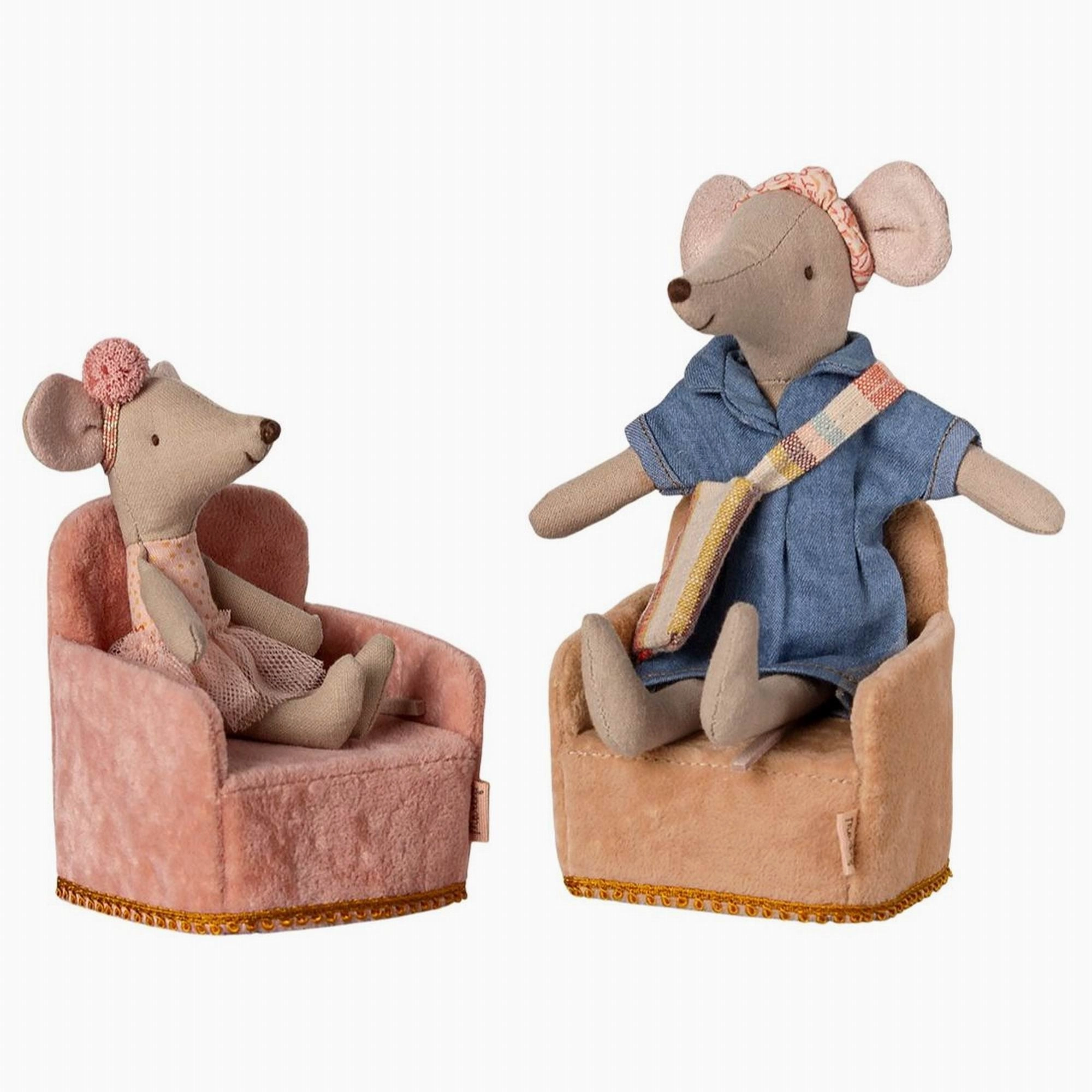 Babykids_Maileg_Toys Maileg Folding Chair, Mouse  Rose