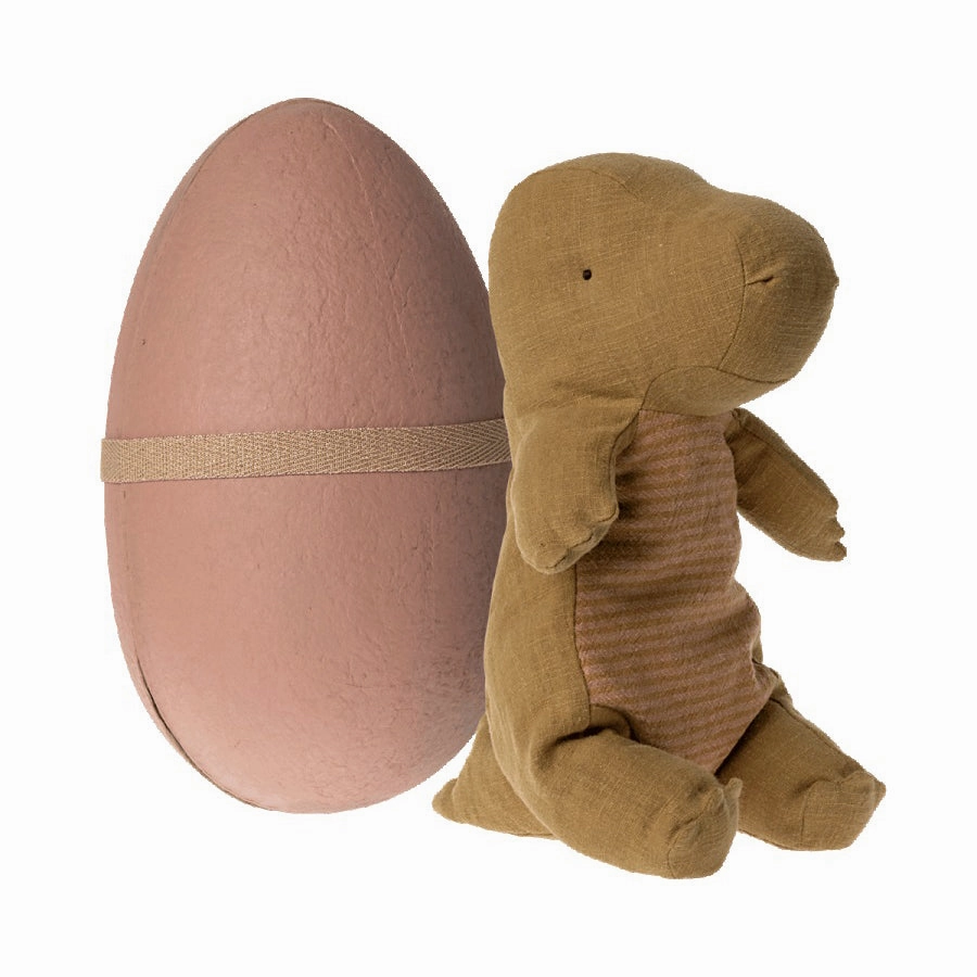 Babykids_Maileg_Toys Maileg Gantosaurus in Egg, Medium - Dark Ocher