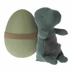 Babykids_Maileg_Toys Maileg Gantosaurus in Egg, Small - Dark Petrol
