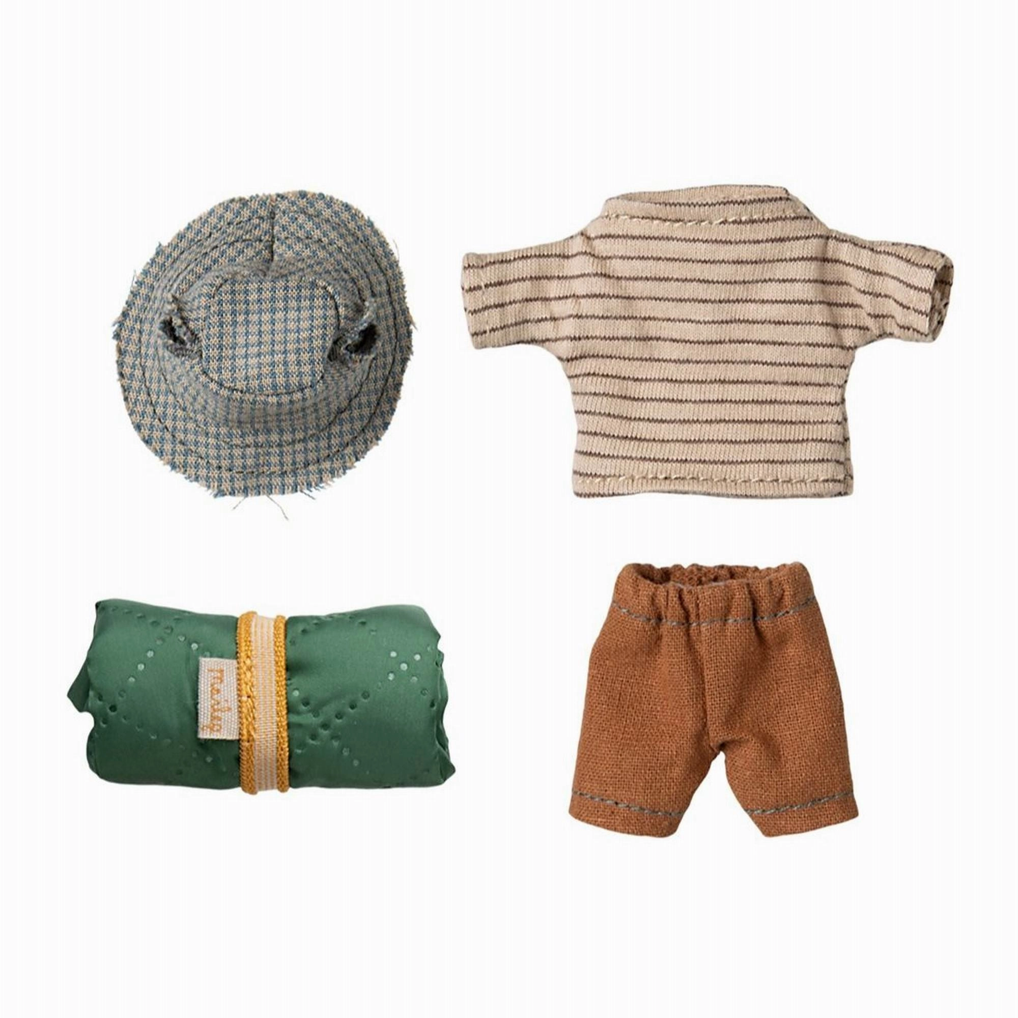 Babykids_Maileg_Toys Maileg Hiker Mouse, Big Brother  Thin Stripes