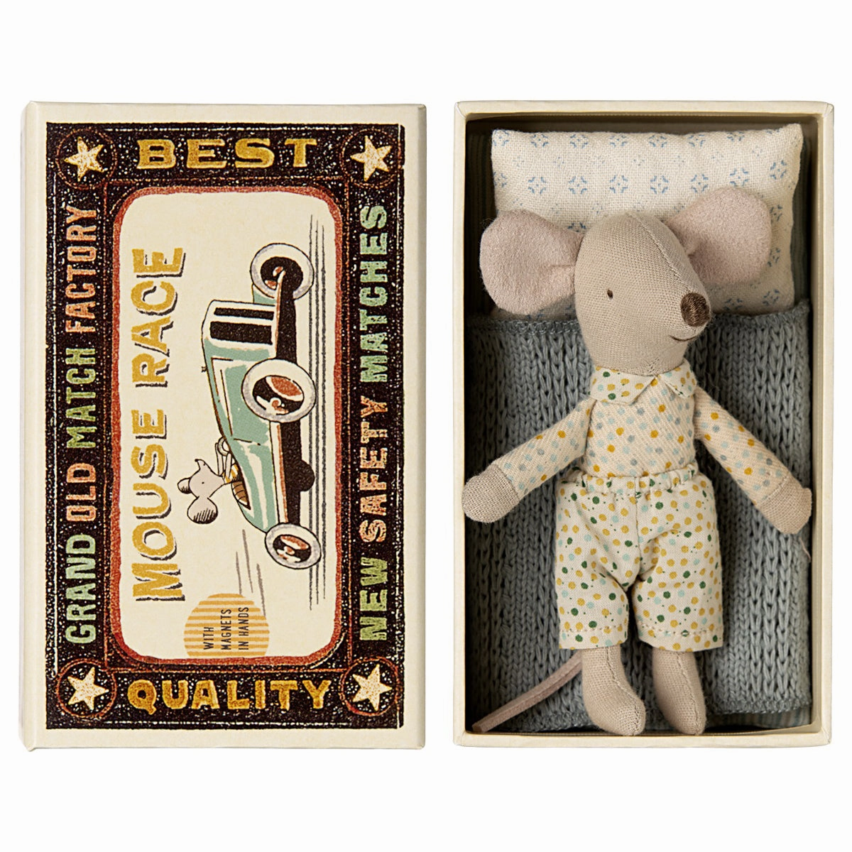 Babykids_Maileg_Toys Maileg Little Brother Mouse in Matchbox