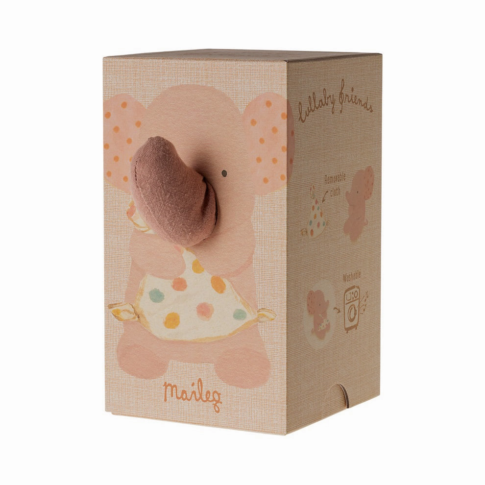 Babykids_Maileg_Toys Maileg Lullaby Friends, Elephant - Old Rose