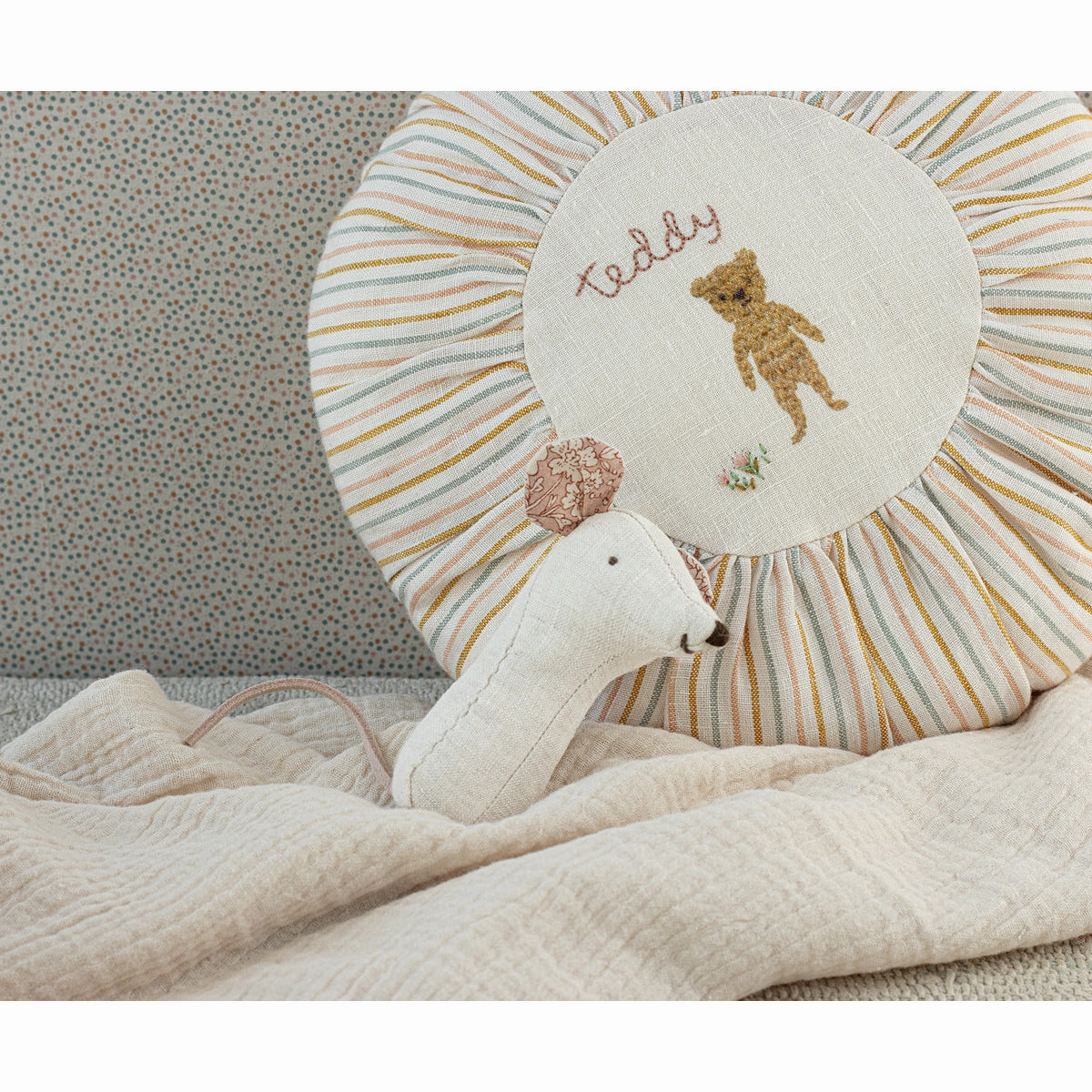 Babykids_Maileg_Toys Maileg Lullaby Friends, Mouse Rattle - Nature