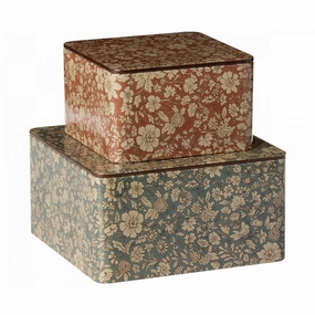 Babykids_Maileg_Toys Maileg Metal Box, Blossom - 2 pcs Set