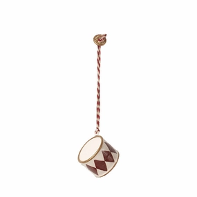 Babykids_Maileg_Toys Maileg Metal Ornament, Drum, Small - Red