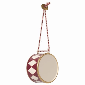 Babykids_Maileg_Toys Maileg Metal Ornament, Large Drum Red
