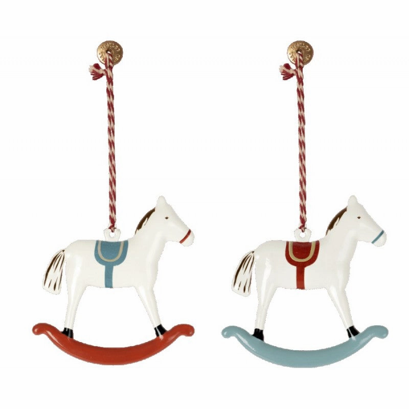 Babykids_Maileg_Toys Maileg Metal Ornament, Rocking Horse 2 (1pc)