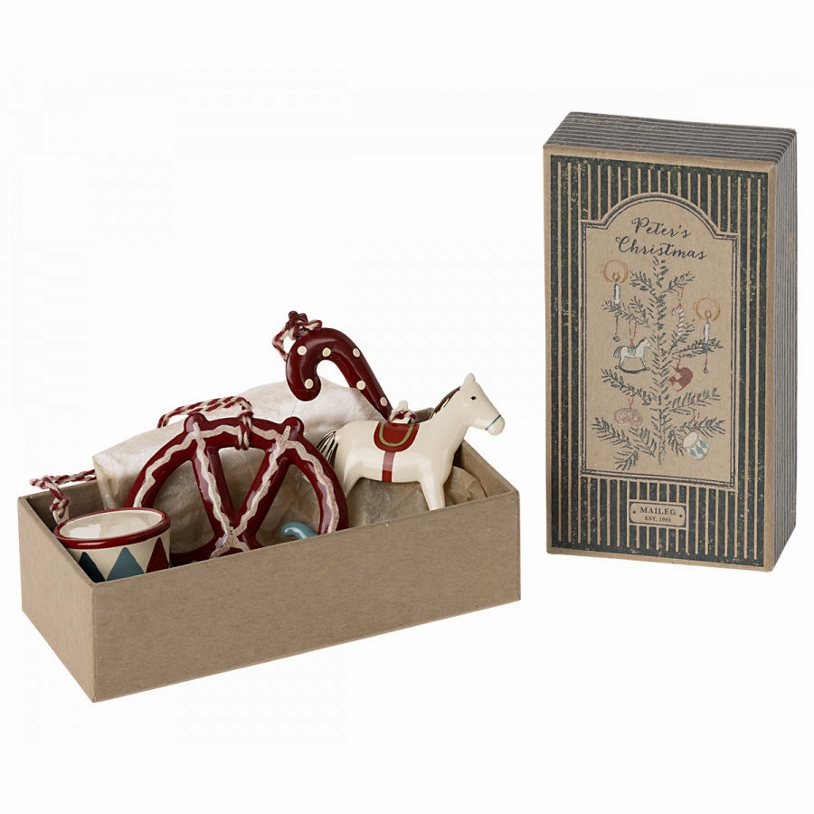 Babykids_Maileg_Toys Maileg Metal Ornament Set - Peter's Christmas