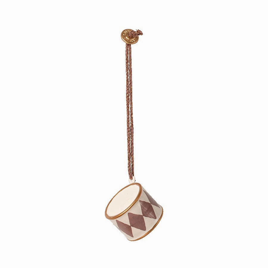 Babykids_Maileg_Toys Maileg Metal Ornament, Small Drum - Dusty Grape