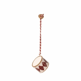 Babykids_Maileg_Toys Maileg Metal Ornament, Small Drum - Red