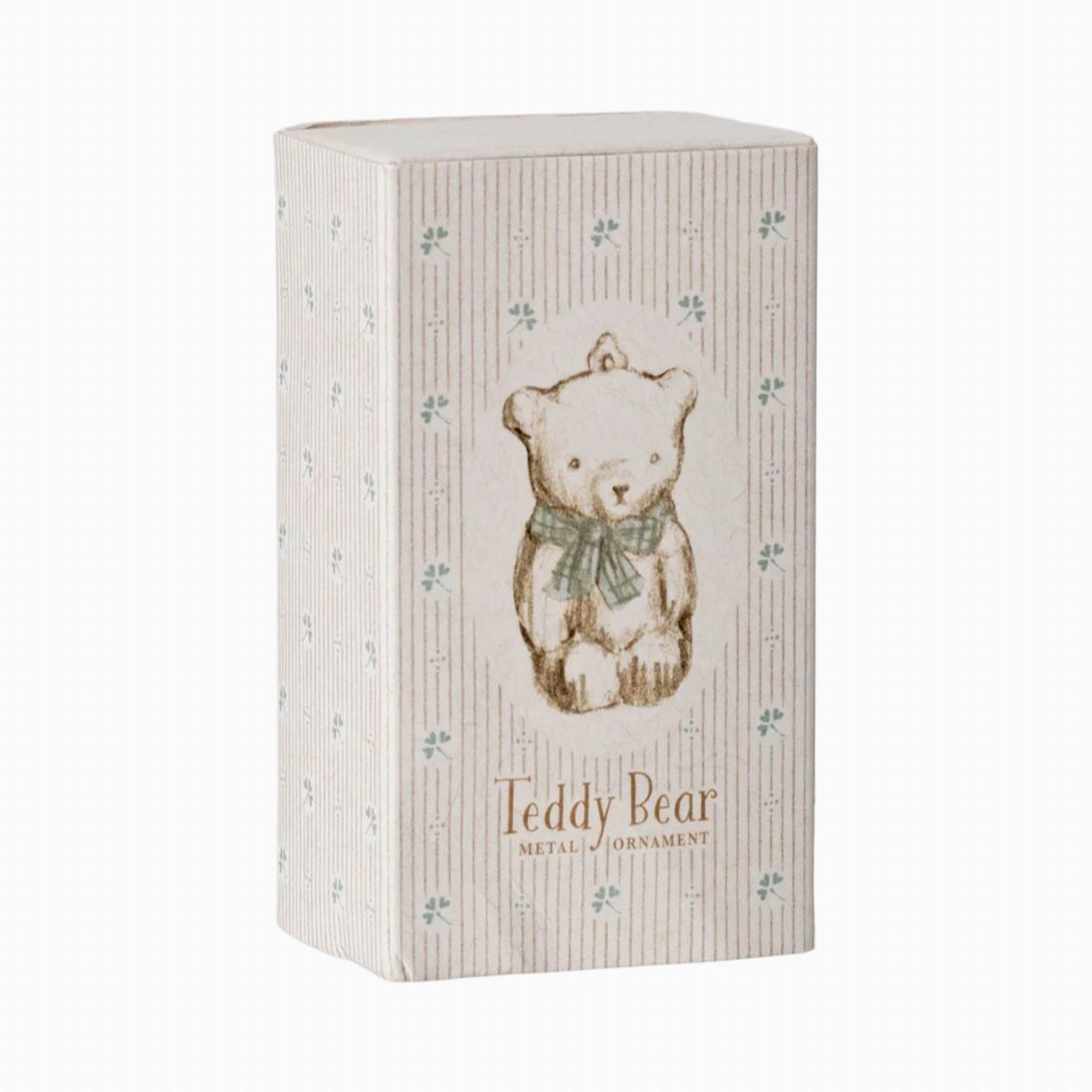 Babykids_Maileg_Toys Maileg Metal Ornament, Teddy Bear  Off White/Blue