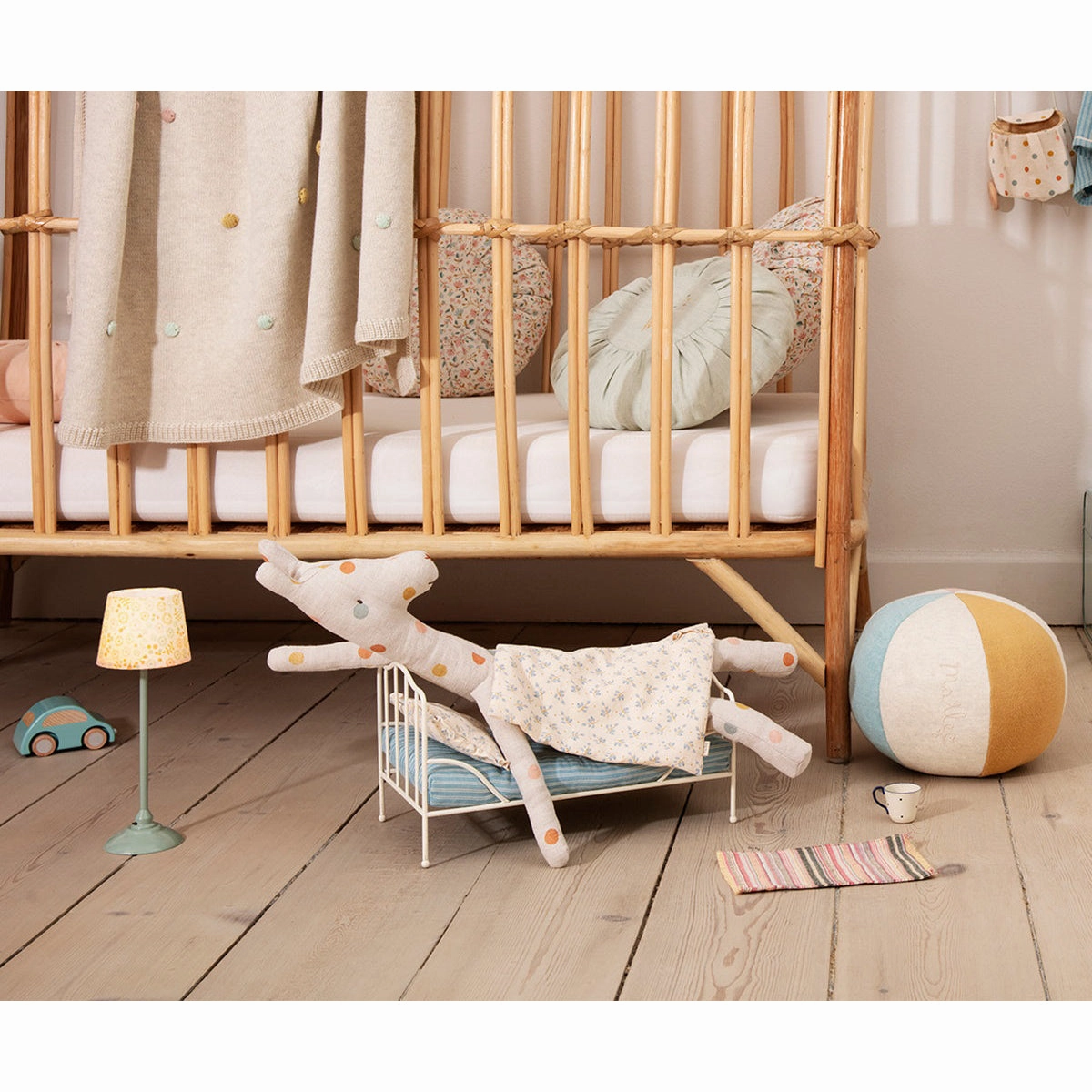Babykids_Maileg_Toys Maileg Miniature Bed, Mini - Blue