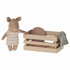 Babykids_Maileg_Toys Maileg Pig, Baby in Box - Girl