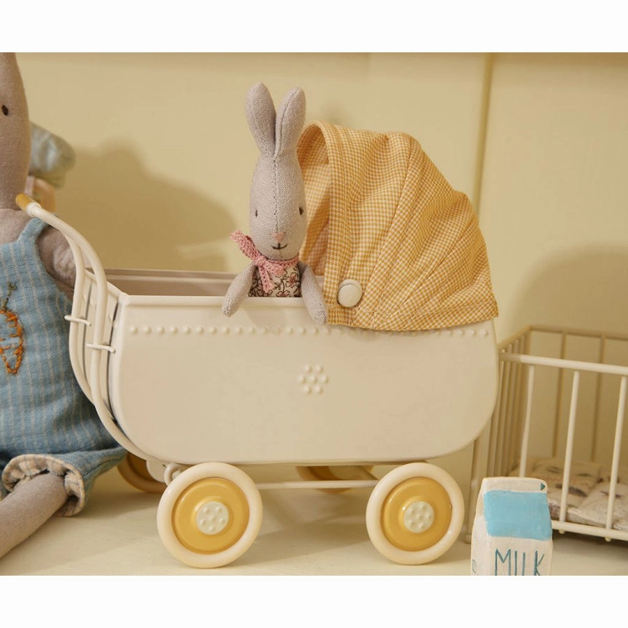 Babykids_Maileg_Toys Maileg Pram, Micro - Yellow